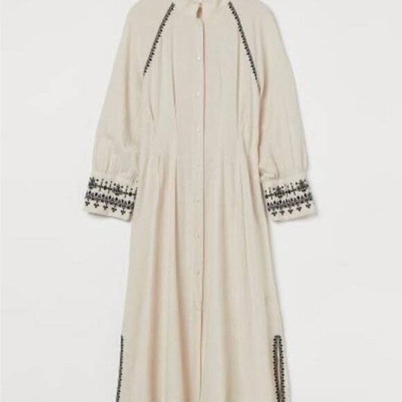 H&m linen midi kaftan dress - Picture 5 of 7